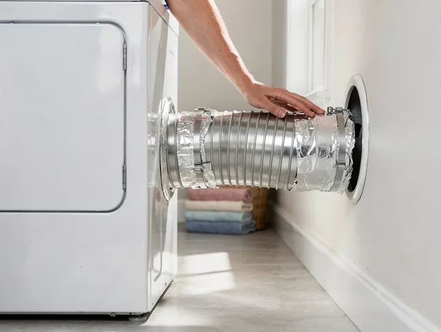 Professional dryer vent hose installation by Norwell Dryer Vent Cleaning in Norwell