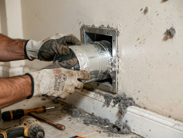 Professional dryer vent repair and installation by Norwell Dryer Vent Cleaning in Norwell